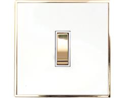 Matt White with Polished Brass