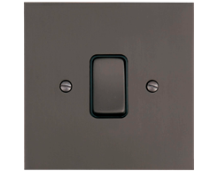 Stylist Bronze Square Flat Plate Switches and Sockets, QL9
