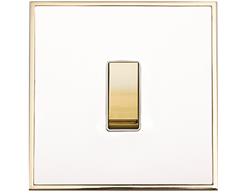 White Plate with Polished Brass EX10