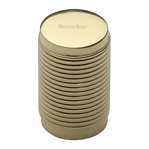 Cylindric Ribbed Cabinet Knob
