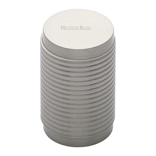 Cylindric Ribbed Cabinet Knob