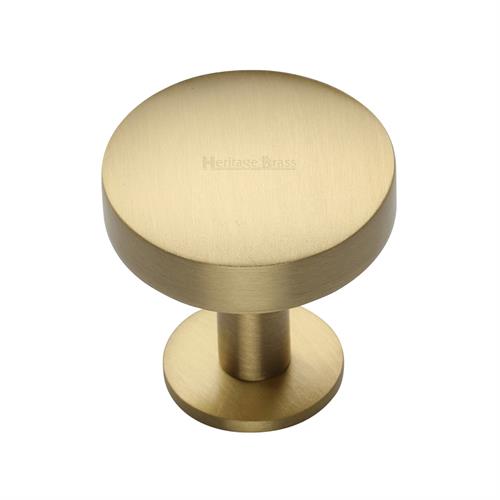 Domed Disc Cabinet Knob with Rose