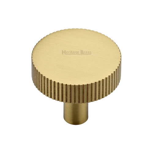 Heritage Brass Cabinet Knob Disc Linear Design