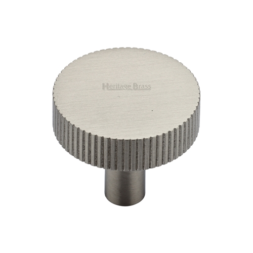 Heritage Brass Cabinet Knob Disc Linear Design