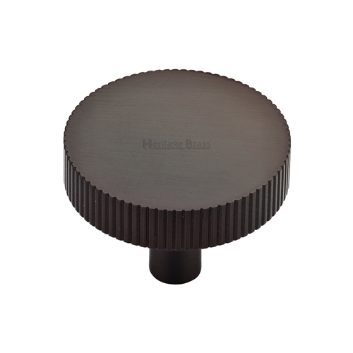 Heritage Brass Cabinet Knob Disc Linear Design