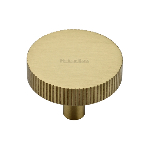 Heritage Brass Cabinet Knob Disc Linear Design