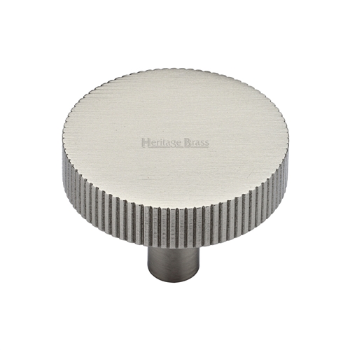 Heritage Brass Cabinet Knob Disc Linear Design