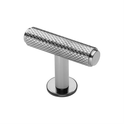 Heritage Brass Knob Knurled TBar Design with Rose 45mm