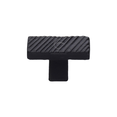 Matt Black Iron Textured Cabinet Knob