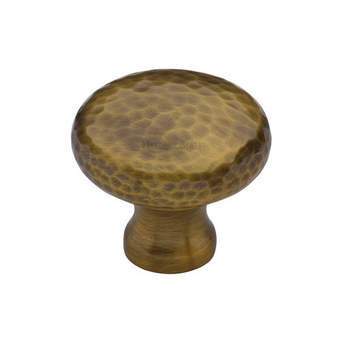 Victorian Round Cabinet Knob Hammered Design