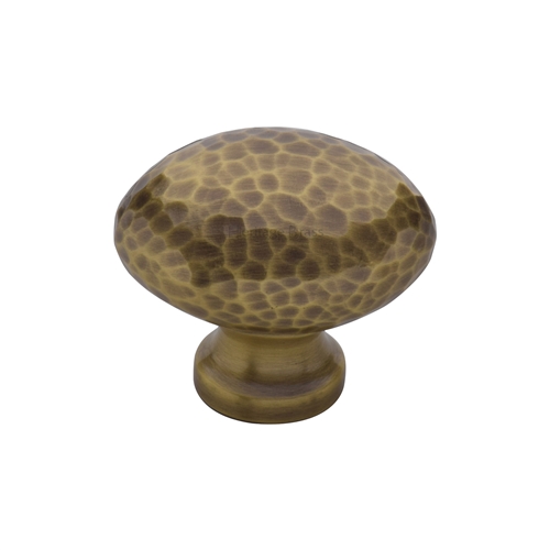 Victorian Oval Cabinet Knob Hammered Design