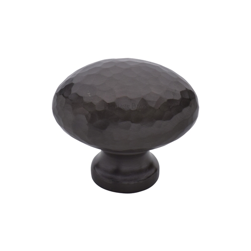 Victorian Oval Cabinet Knob Hammered Design