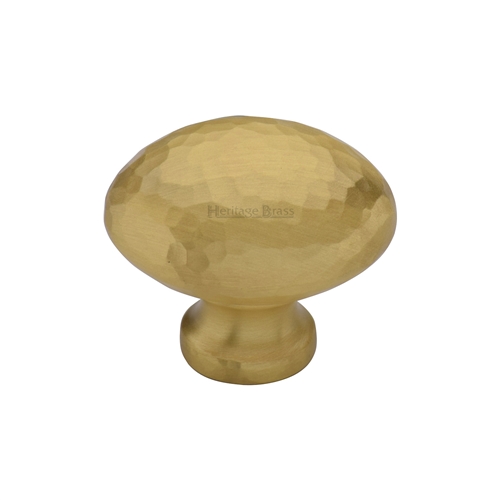 Victorian Oval Cabinet Knob Hammered Design