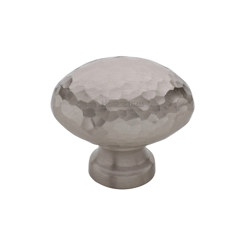 Victorian Oval Cabinet Knob Hammered Design