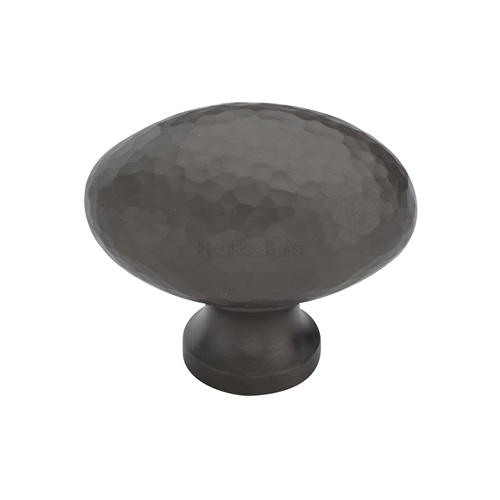 Victorian Oval Cabinet Knob Hammered Design