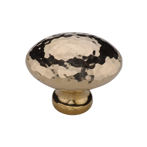 Victorian Oval Cabinet Knob Hammered Design