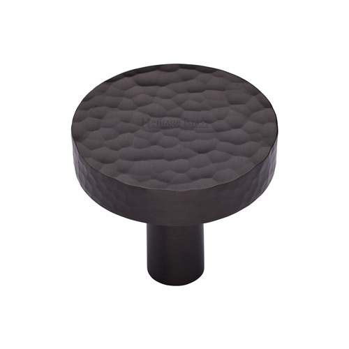 Heritage Brass Hammered Disc Cabinet Knob