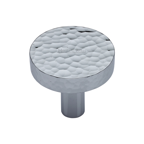 Heritage Brass Hammered Disc Cabinet Knob