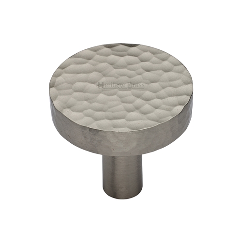 Heritage Brass Hammered Disc Cabinet Knob