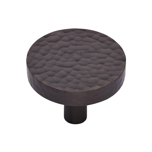 Heritage Brass Hammered Disc Cabinet Knob