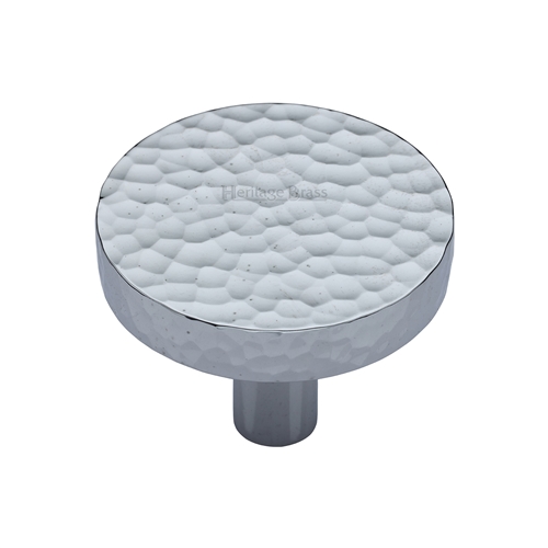 Heritage Brass Hammered Disc Cabinet Knob