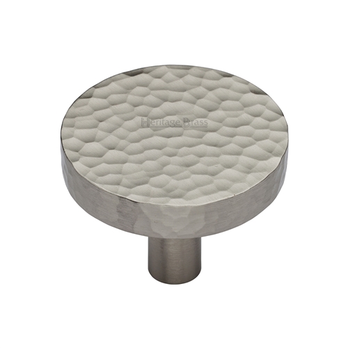 Heritage Brass Hammered Disc Cabinet Knob