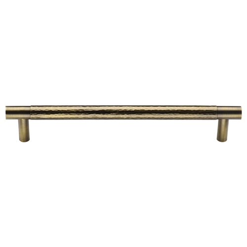 Heritage Brass Cabinet Pull Partial Hammered Design