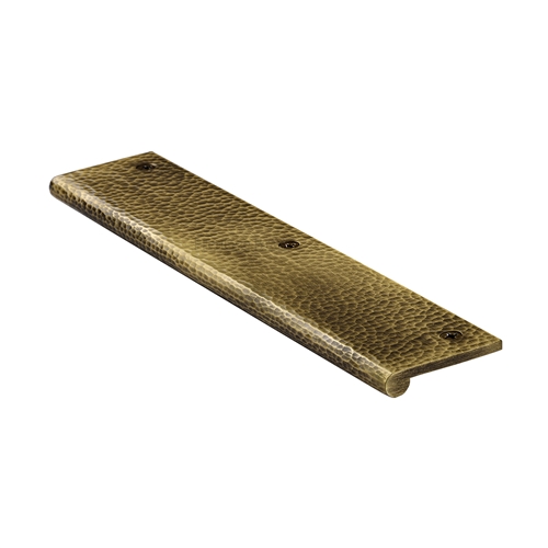 Edge Pull Cabinet Handle Hammered Design - 38mm Width