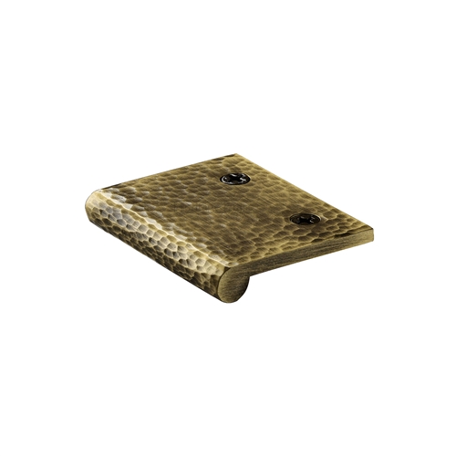 Edge Pull Cabinet Handle Hammered Design - 38mm Width