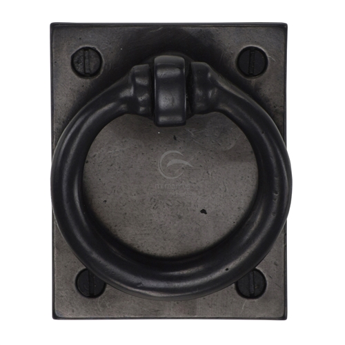 Rustic Bronze Ring Drop Pull On Plate