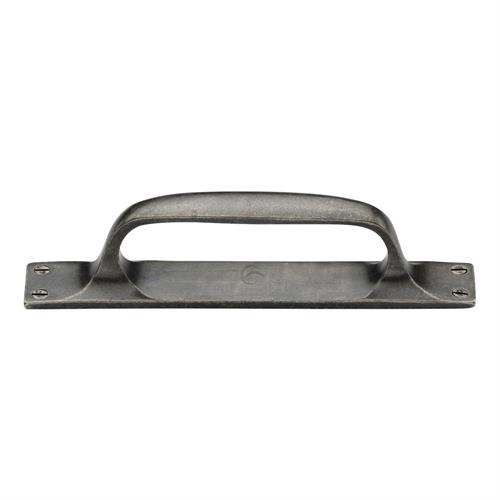 Rustic Bronze Cabinet Pull Handle on Plate