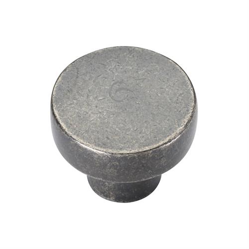 Rustic Bronze Round Disc Cabinet Knob