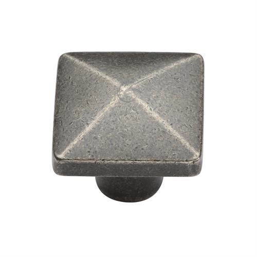 Rustic Bronze Square Pyramid Cabinet Knob