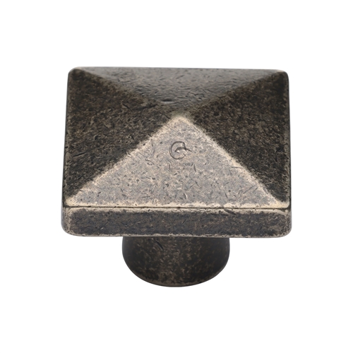 Rustic Bronze Square Pyramid Cabinet Knob