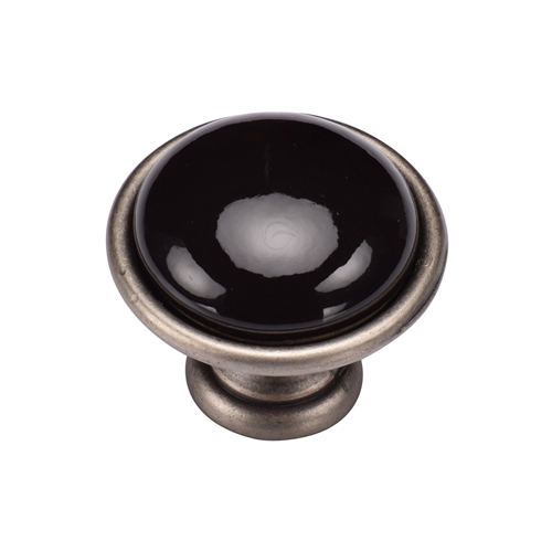 Black Domed Cabinet Knob