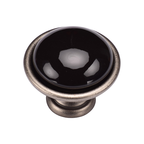 Black Domed Cabinet Knob