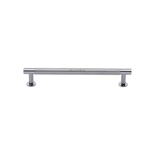 Partial Knurled Cabinet Pull Handle with Rose