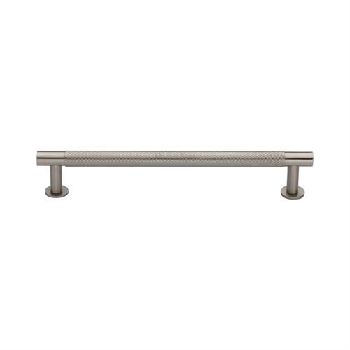 Partial Knurled Cabinet Pull Handle with Rose