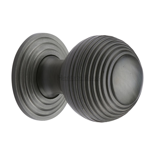 Reeded Cabinet Knob with Base