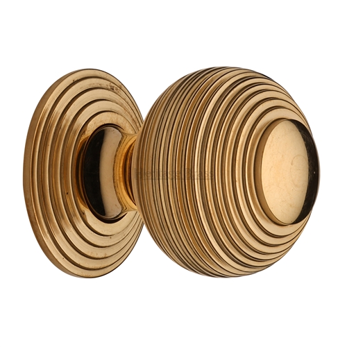 Reeded Cabinet Knob with Base