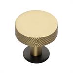 Knurled Disc Cabinet Knob with Rose