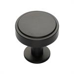Stepped Disc Cabinet Knob with Rose