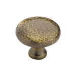 Victorian Round Cabinet Knob Hammered Design