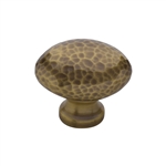Victorian Oval Cabinet Knob Hammered Design