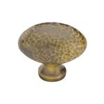 Victorian Oval Cabinet Knob Hammered Design