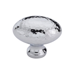 Victorian Oval Cabinet Knob Hammered Design