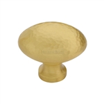 Victorian Oval Cabinet Knob Hammered Design