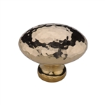 Victorian Oval Cabinet Knob Hammered Design