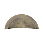 Crescent Drawer Cup Pull Hammered Design