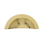 Crescent Drawer Cup Pull Hammered Design